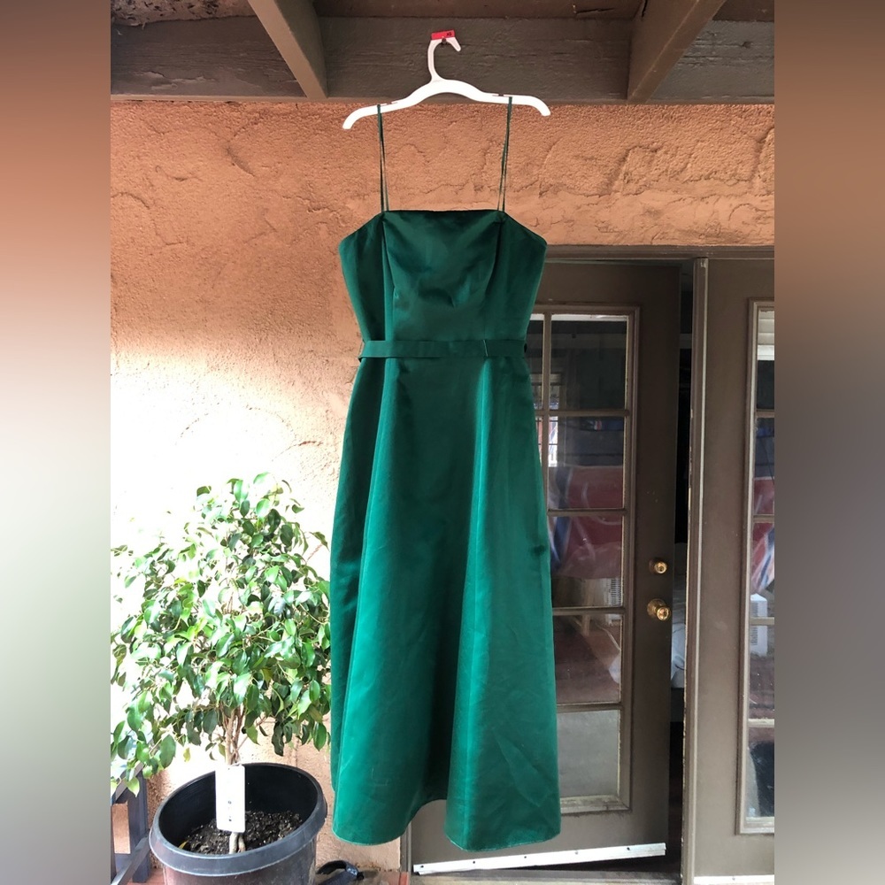 Papell Boutique Green Strapless Dress